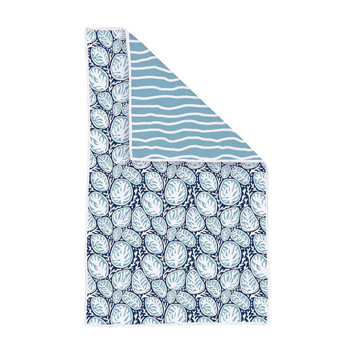 Coral Garden blu Kitchen Tea Towel