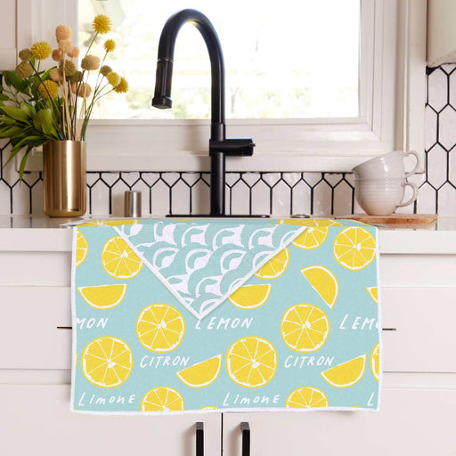 Limone blu Kitchen Tea Towel