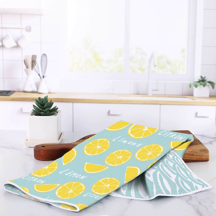 Limone blu Kitchen Tea Towel