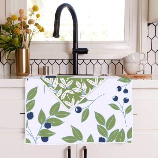 Blueberry Branch blu Kitchen Tea Towel