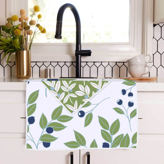 Blueberry Branch blu Kitchen Tea Towel