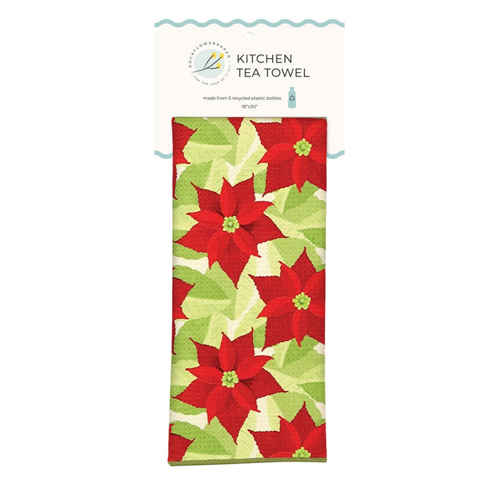 Poinsettia Eco Kitchen Tea Towel