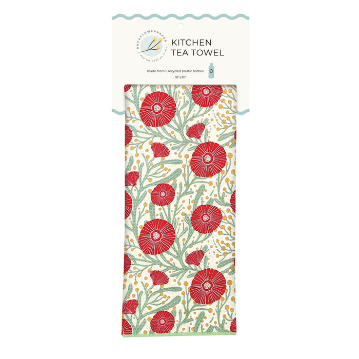 Camellia Bouquet Eco Kitchen Tea Towel