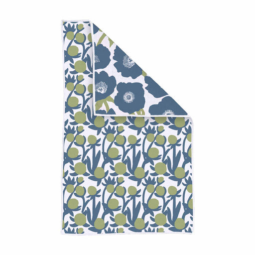 Soft Bloom Blue Green blu Kitchen Tea Towel