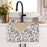 Fleur Tan blu Kitchen Tea Towel