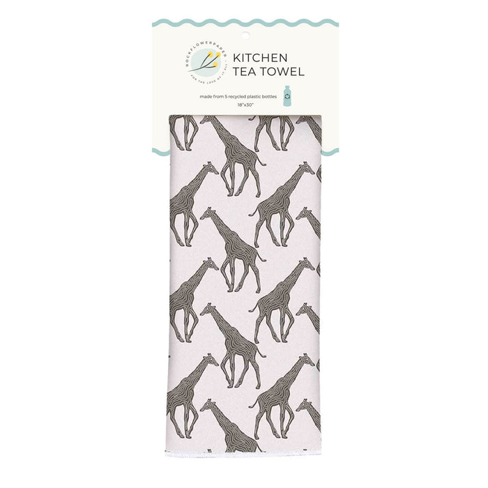 Giraffe Tan Eco Kitchen Tea Towel