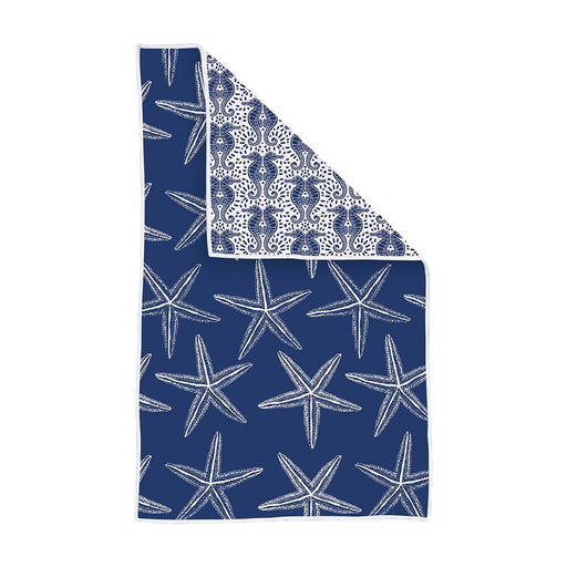 Starfish Navy blu Kitchen Tea Towel
