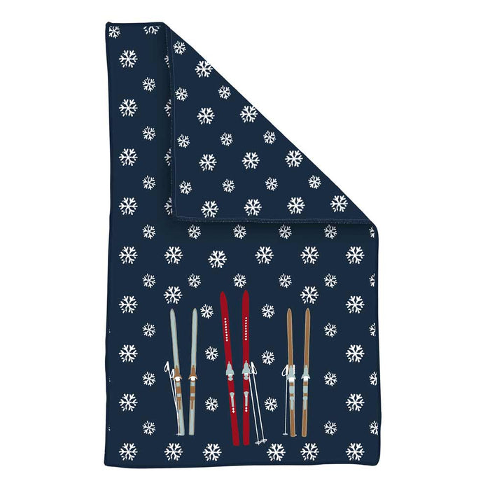 Nordic Ski Navy Eco Kitchen Tea Towel