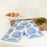 HYDRANGEA WHITE blu Kitchen Tea Towel