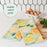 LEMON SLICES blu Kitchen Tea Towel