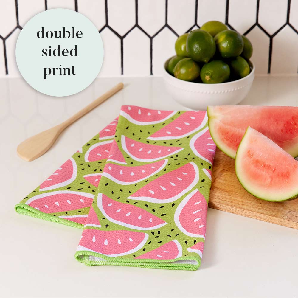 WATERMELON PARTY blu Kitchen Tea Towel