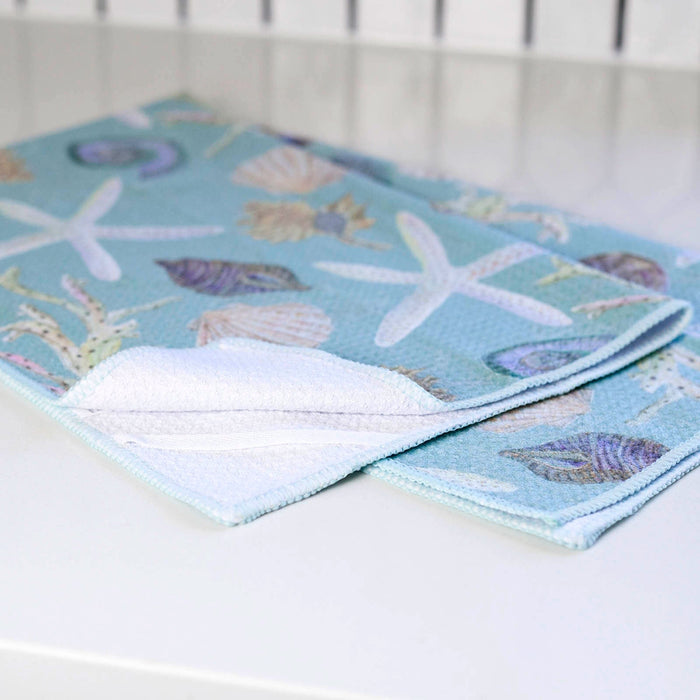 SEA TREASURES blu Kitchen Tea Towel