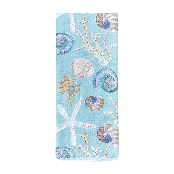 SEA TREASURES blu Kitchen Tea Towel