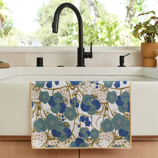 Kintsugi Blue blu Kitchen Tea Towel