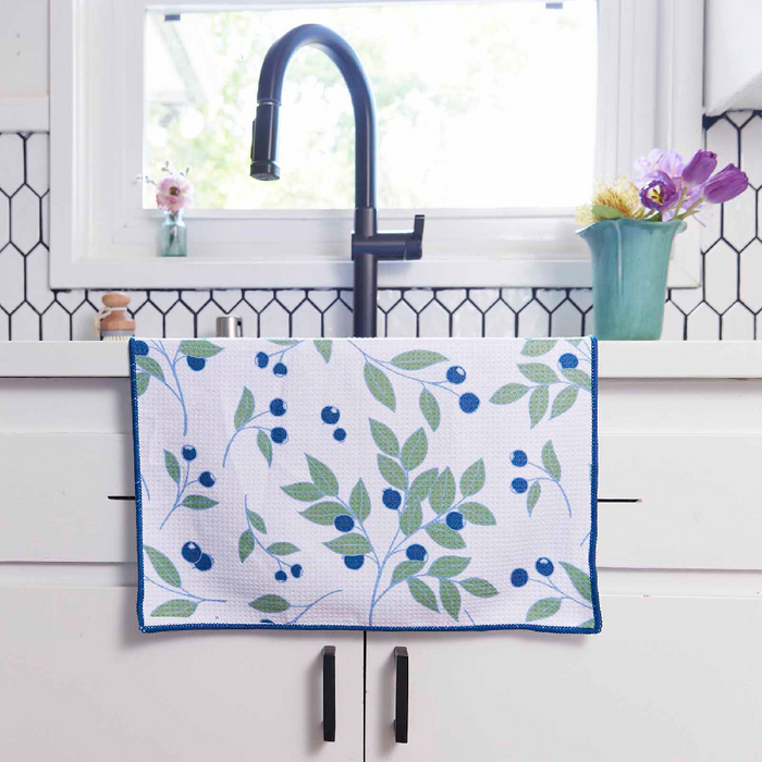 BLUEBERRIES blu Kitchen Tea Towel