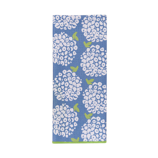 HYDRANGEA BLOSSOMS blu Kitchen Tea Towel