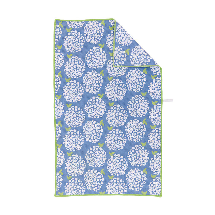 HYDRANGEA BLOSSOMS blu Kitchen Tea Towel