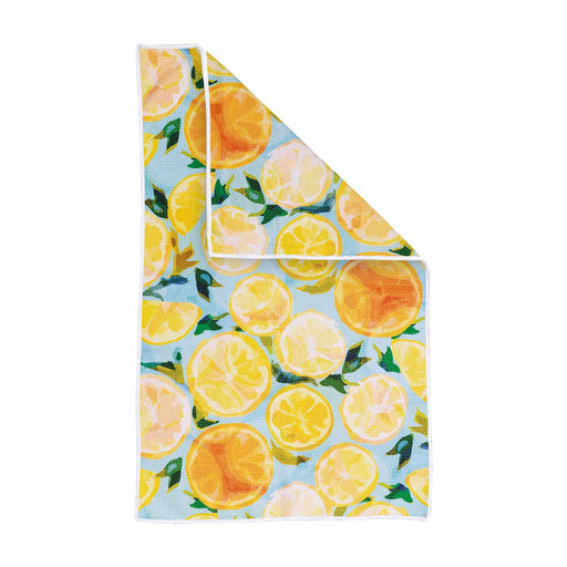 Lemon Slices blu Kitchen Tea Towel