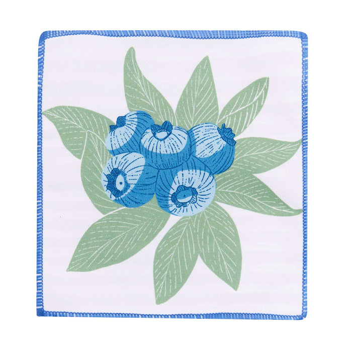 BLUEBERRY BUNCH Reversible Eco Cocktail Napkins, set of 8