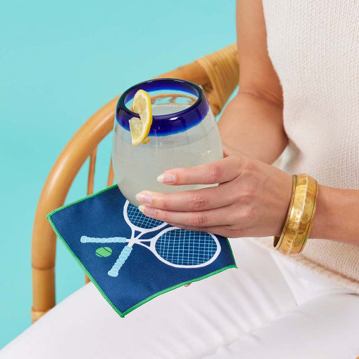 TENNIS Reversible Eco Cocktail Napkins, set of 8