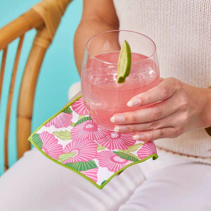 POPPY PAPAVER Reversible Eco Cocktail Napkins, set of 8