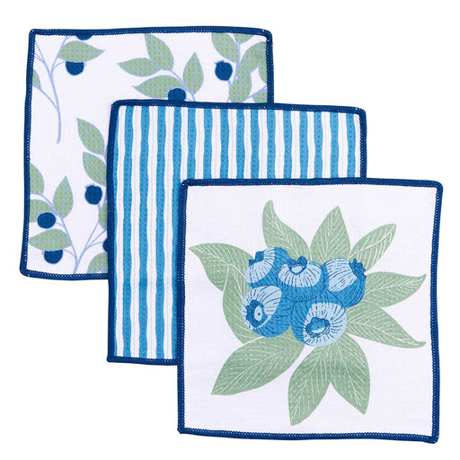 BLUEBERRY BUNCH Dish Cloths, Set of 3