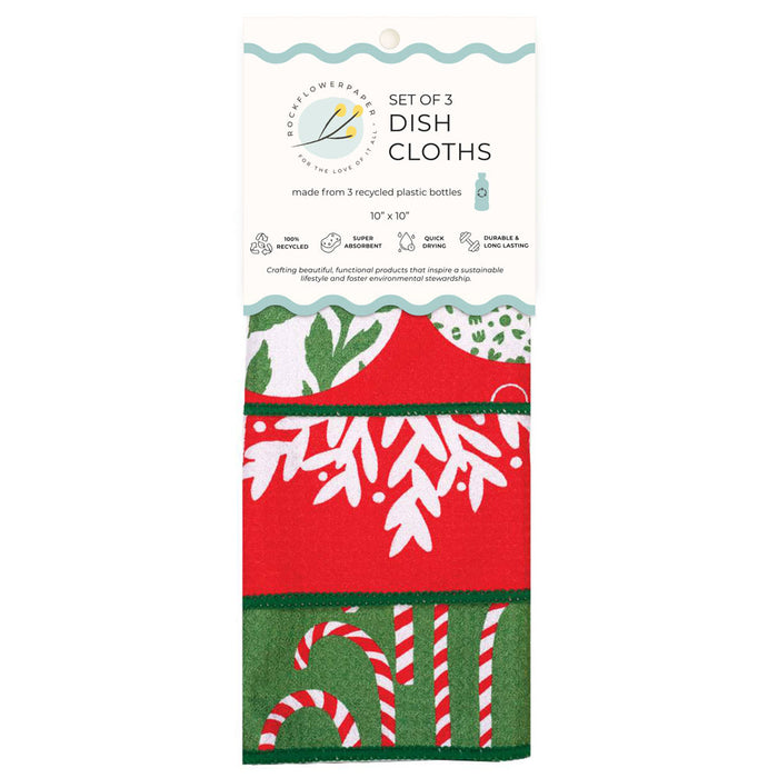 Scandi Ornaments Eco Dish Cloths (Set of 3)