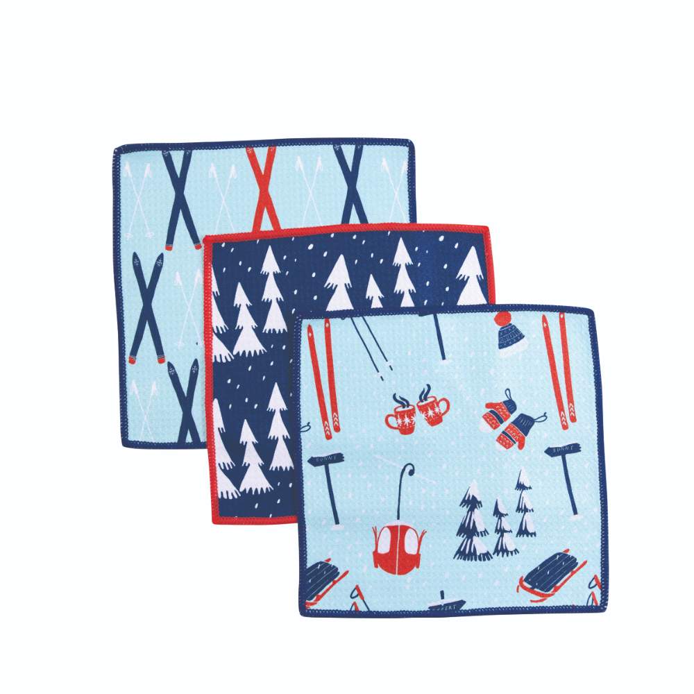 NORDIC SPORTS Dish Cloths, Set of 3