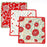 Camellia Bouquet blu Dish Cloth, Set of 3