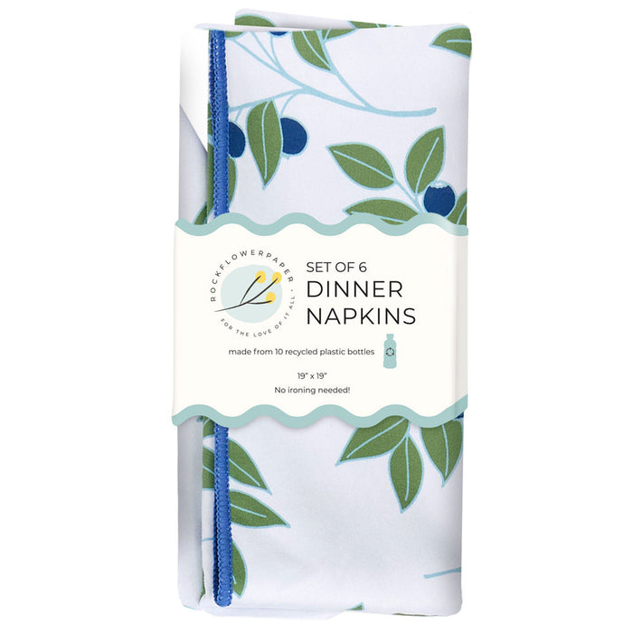 Blueberries Eco Dinner Napkins (Set of 6)