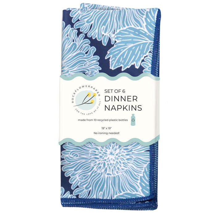 Chrysanthemum Flower Eco Dinner Napkins (Set of 6)