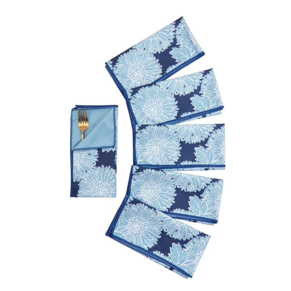 Chrysanthemum Flower Eco Dinner Napkins (Set of 6)