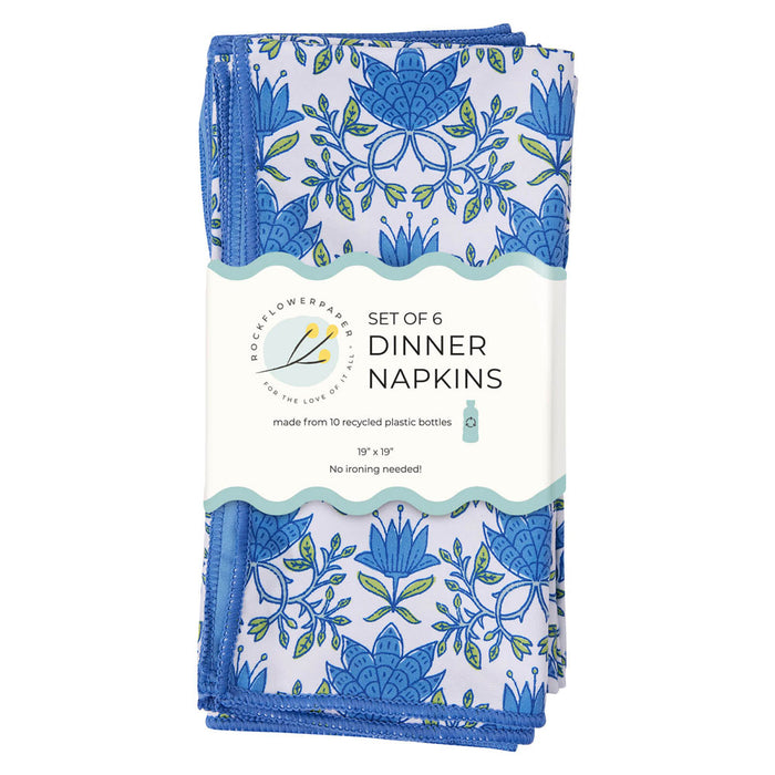 Tilly Blue Eco Dinner Napkins (Set of 6)