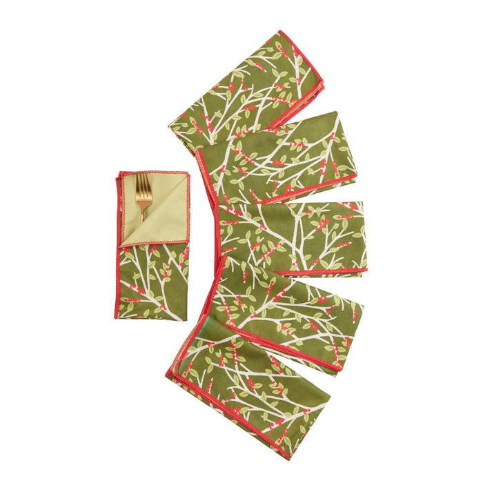 CARDINAL BRANCHES blu Dinner Napkin