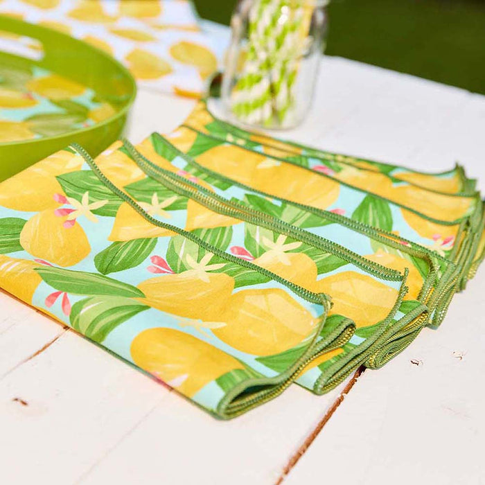 LEMON BLOSSOMS blu Dinner Napkin (Available: 01/17/2025)