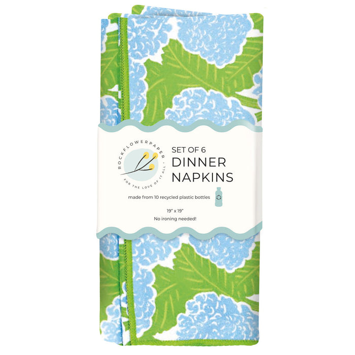 Blue Hydrangea Eco Dinner Napkins (Set of 6)