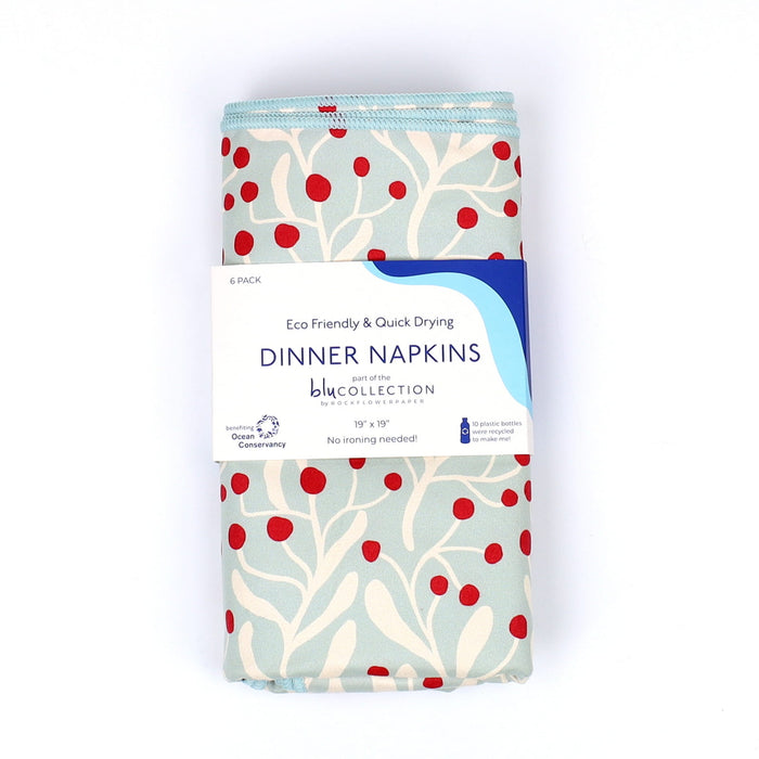 Scarlet Mistletoe Eco Dinner Napkin (Set of 6)