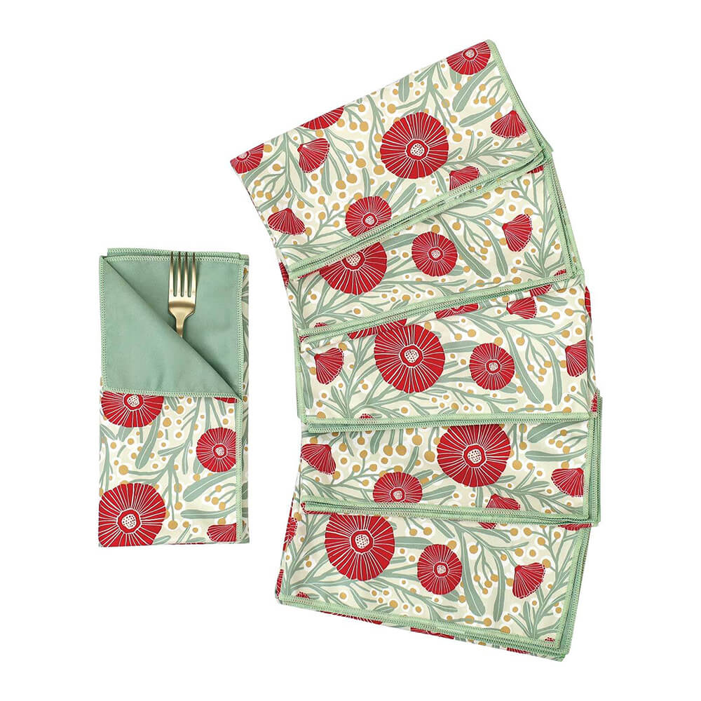 Camellia Bouquet blu Dinner Napkin Set of 6