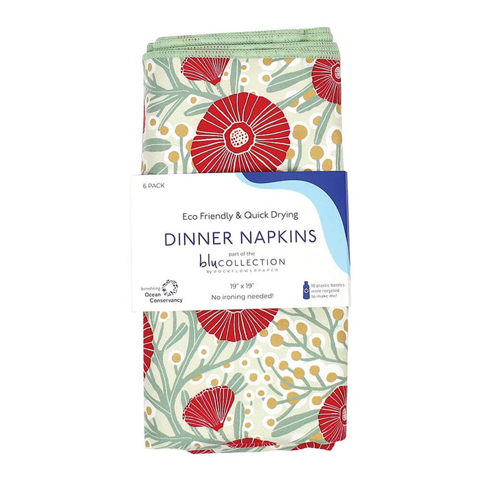 Camellia Bouquet blu Dinner Napkin Set of 6