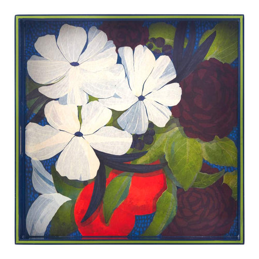FLOWER PINE 15 Inch Square Tray