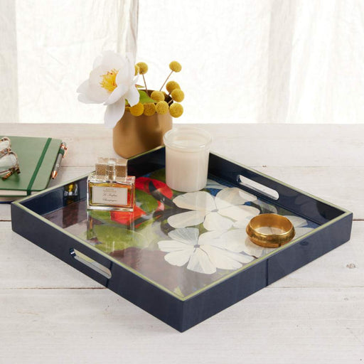 FLOWER PINE 15 Inch Square Tray