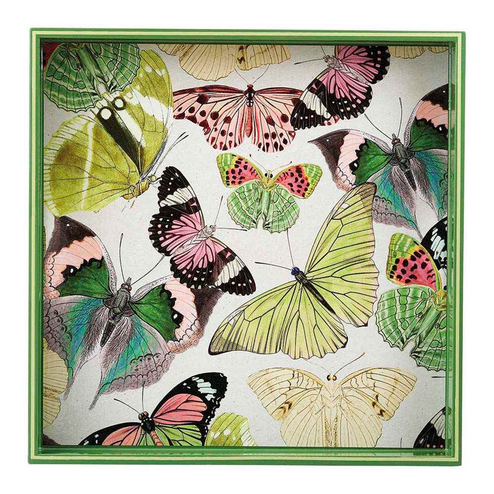 BUTTERFLIES 15 Inch Square Tray (Available: 02/05/2025)