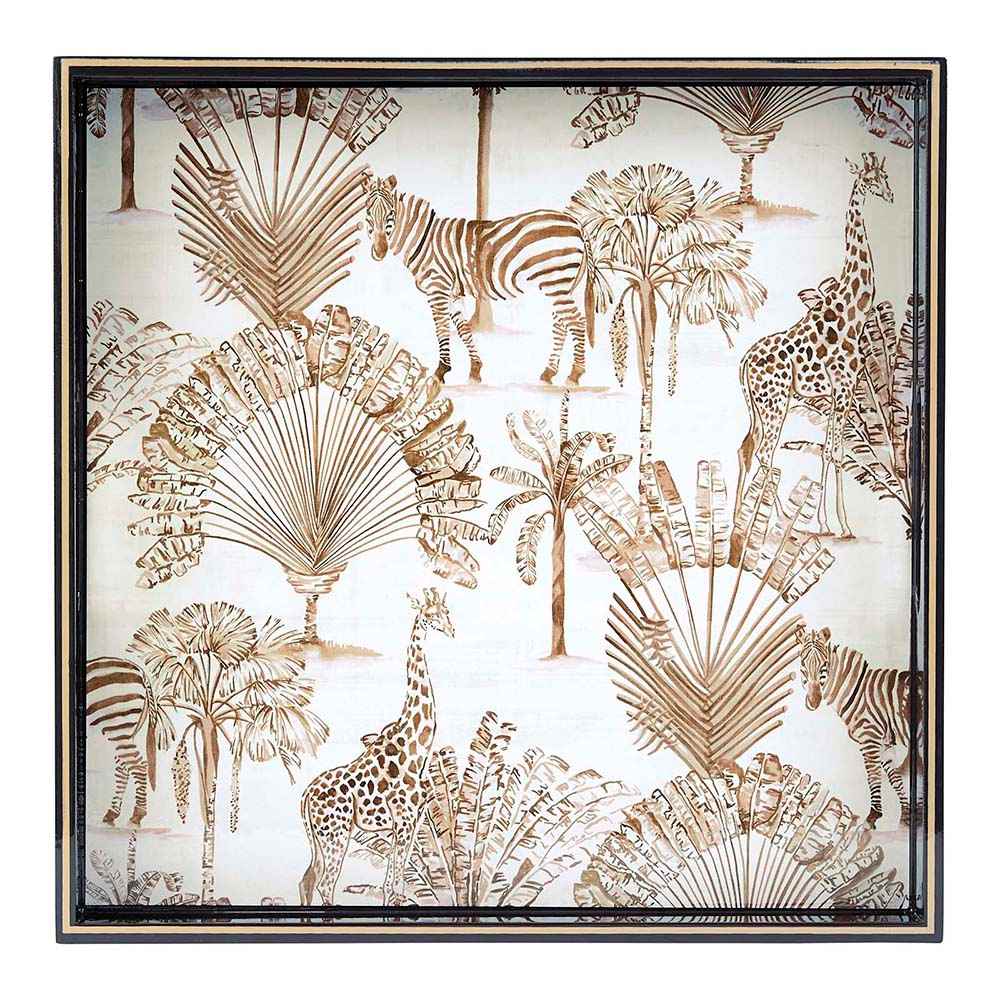 SAFARI ANIMALS 15 Inch Square Tray (Available: 02/05/2025)