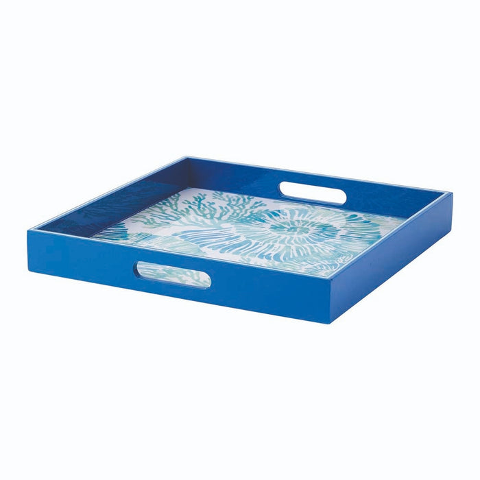 NAUTILUS SHELLS 15 Inch Square Tray (Available: 02/05/2025)