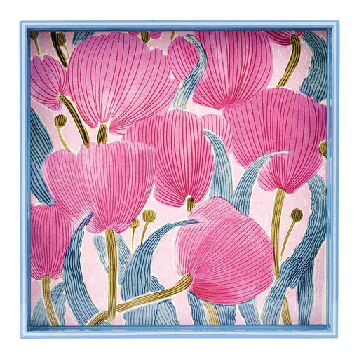 TULIP BLOOMS 15 Inch Square Tray (Available: 02/05/2025)