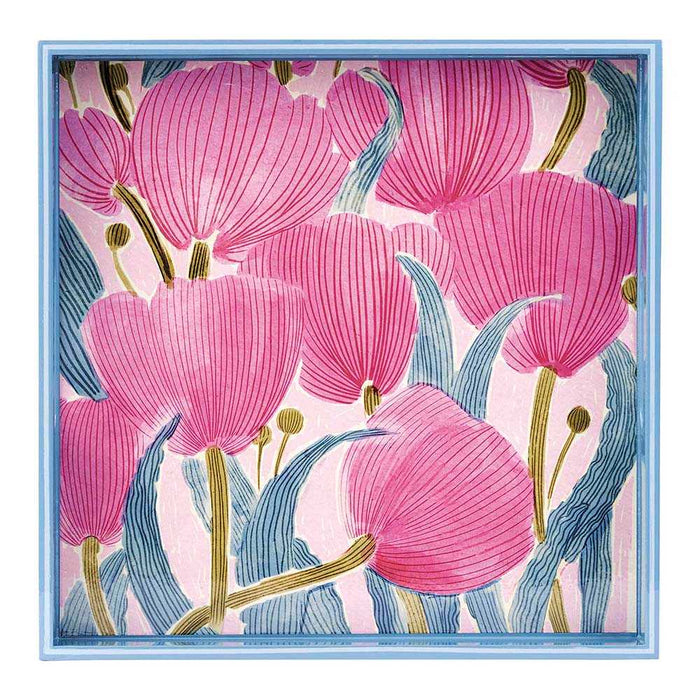 TULIP BLOOMS 15 Inch Square Tray (Available: 02/05/2025)