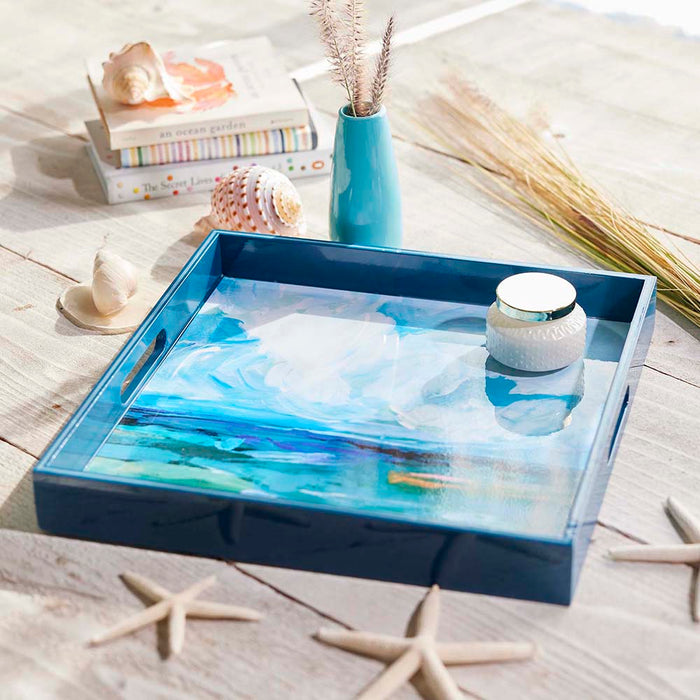 SALTWATER'S EDGE 15 Inch Square Tray