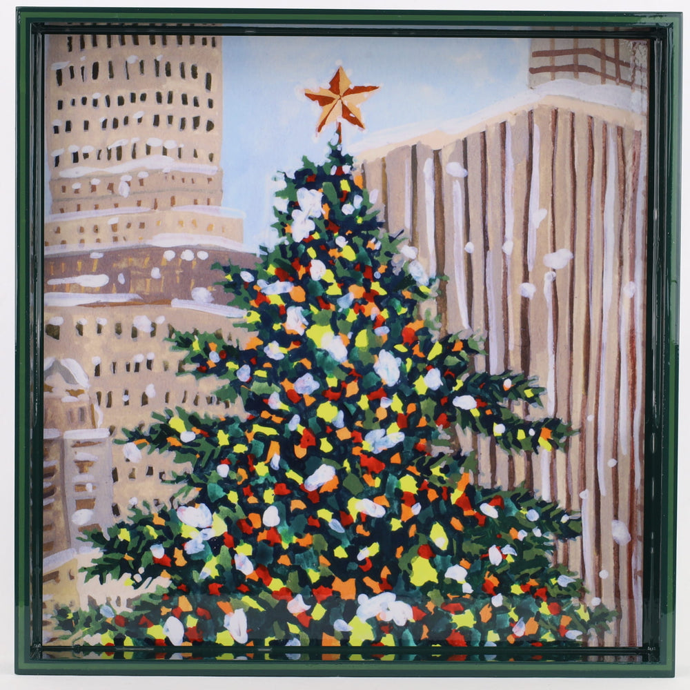 Cityscape Yuletide 15 Inch Square Tray