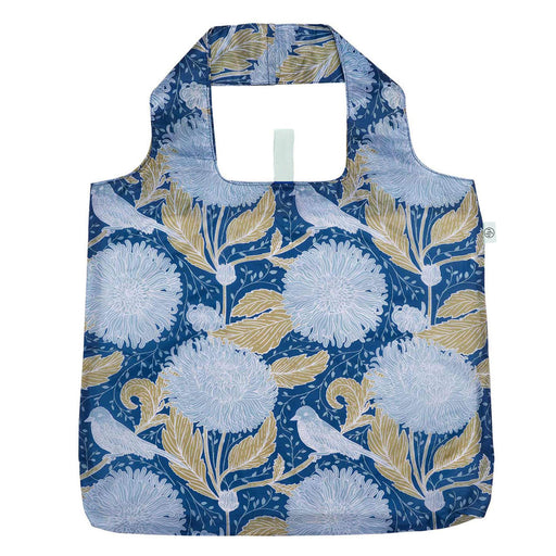 Chrysanthemum blu Reusable Shopping Bag