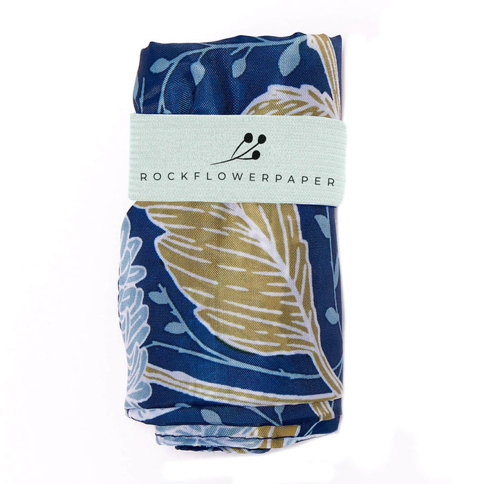 Chrysanthemum blu Reusable Shopping Bag